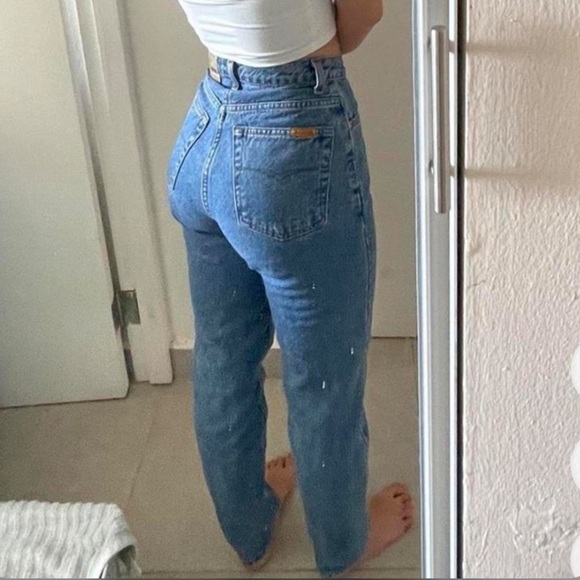 Vintage Jordache High Rise Denim Straight Leg Skinny Jeans - Picture 15 of 16